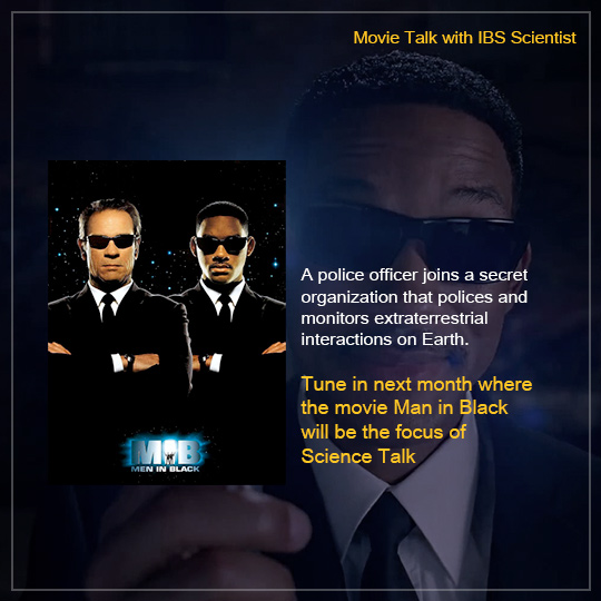 11) next movie - Man in Black will be the focus of Science Talk