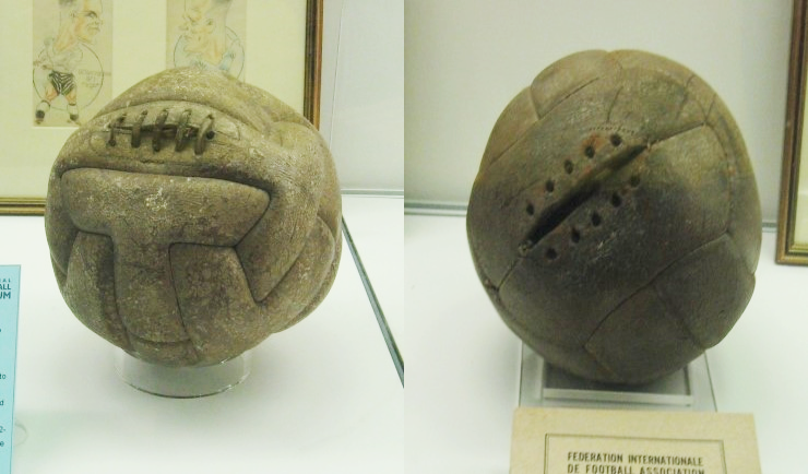 1930년 첫 월드컵 당시 사용된 우루과이의 공(왼쪽)과 아르헨티나의 공 (오른쪽) ⓒ위키피디아