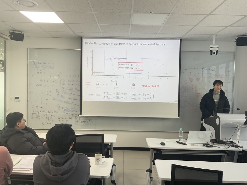 Dongju Lim gave a talk on “An accurate probabilistic step finder for time-series analysis” at the BIMAG journal club