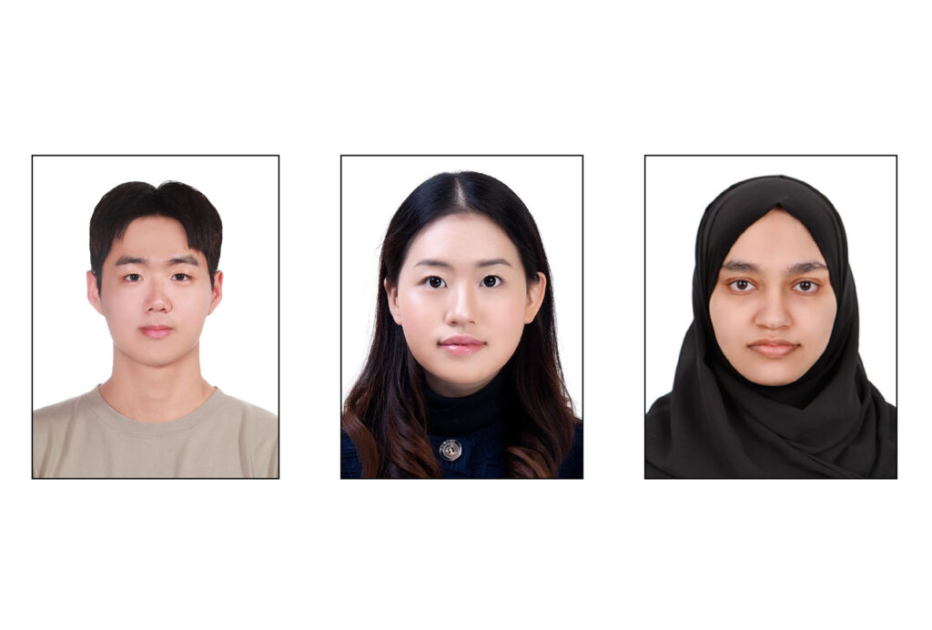 Welcome Our New Graduate Students: Kangmin Lee, Myna Lim, and Aqsa Awan. BIMAG에 합류한 새로운 대학원생을 환영합니다: 이강민, 임민아, Aqsa Awan