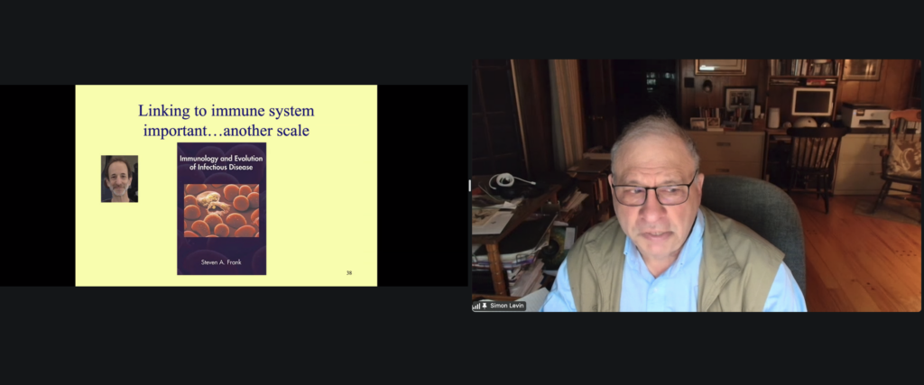 Simon Levin gave an online talk titled “COVID-19 and Challenges to the Classical Theory of Epidemics” at the IBS Biomedical Mathematics Colloquium.