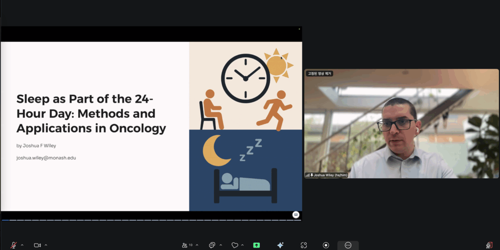 Joshua Wiley gave an online talk titled “Sleep as part of the 24-hour day: Methods and Applications in Oncology” at the IBS Biomedical Mathematics Colloquium.