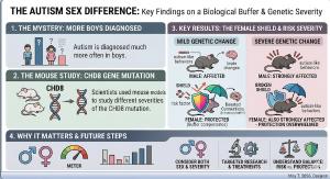 Strong Genetic Mutation Overrides Female Protective Effects in Autism