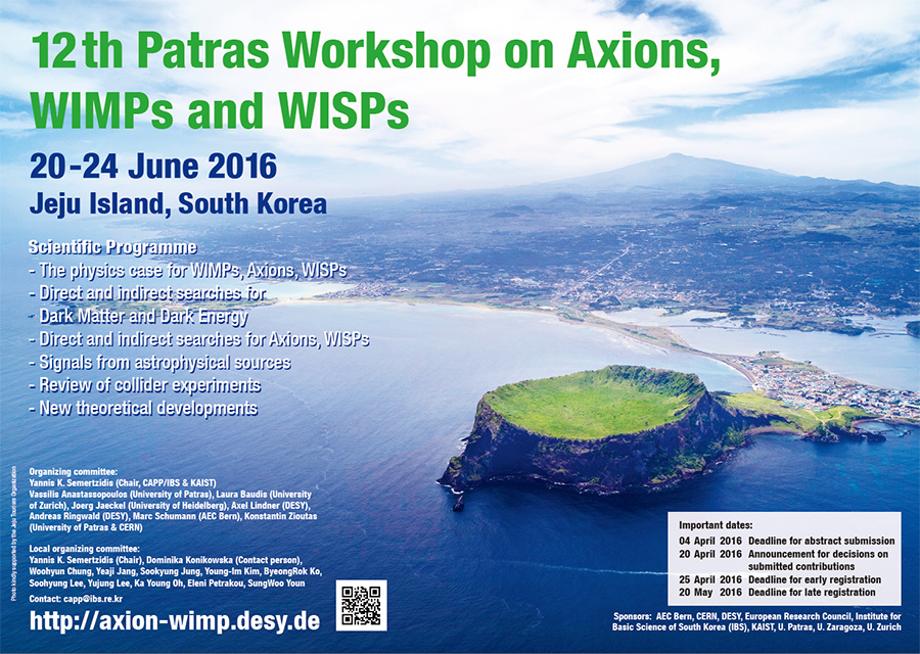 12th Patras Workshop on Axions_01