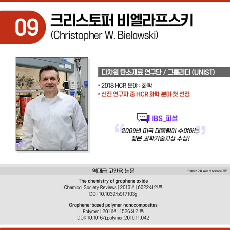 다차원 탄소재료 연구단 그룹리더 크리스토퍼 비엘라프스키