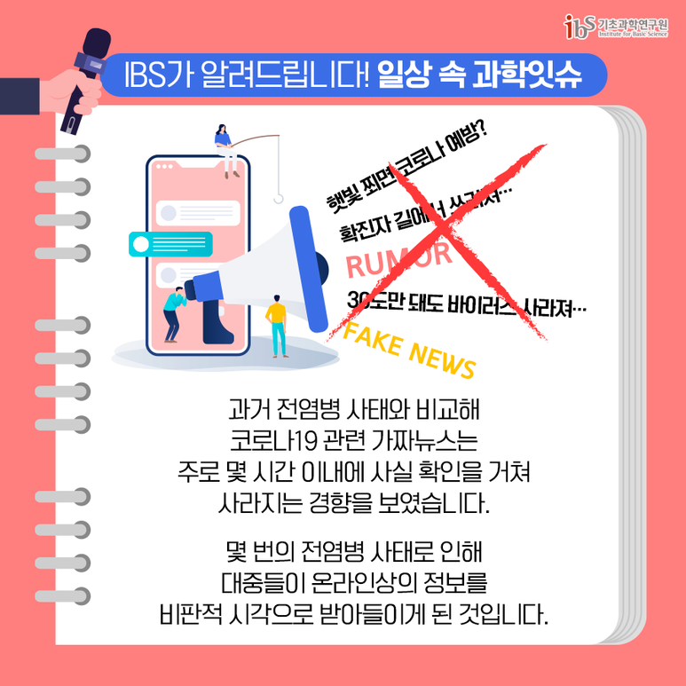 [IBS 과학잇슈] 코로나19로 알아보는 과학잇슈! 대중들은 이번 사태를 어떻게 느끼고 있을까? 이미지5로서 자세한 내용은 하단에 위치해 있습니다.
