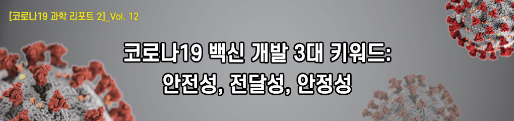 [코로나19 과학 리포트 2]_Vol.12 코로나19 백신 개발 3대 키워드: 안전성, 전달성, 안정성