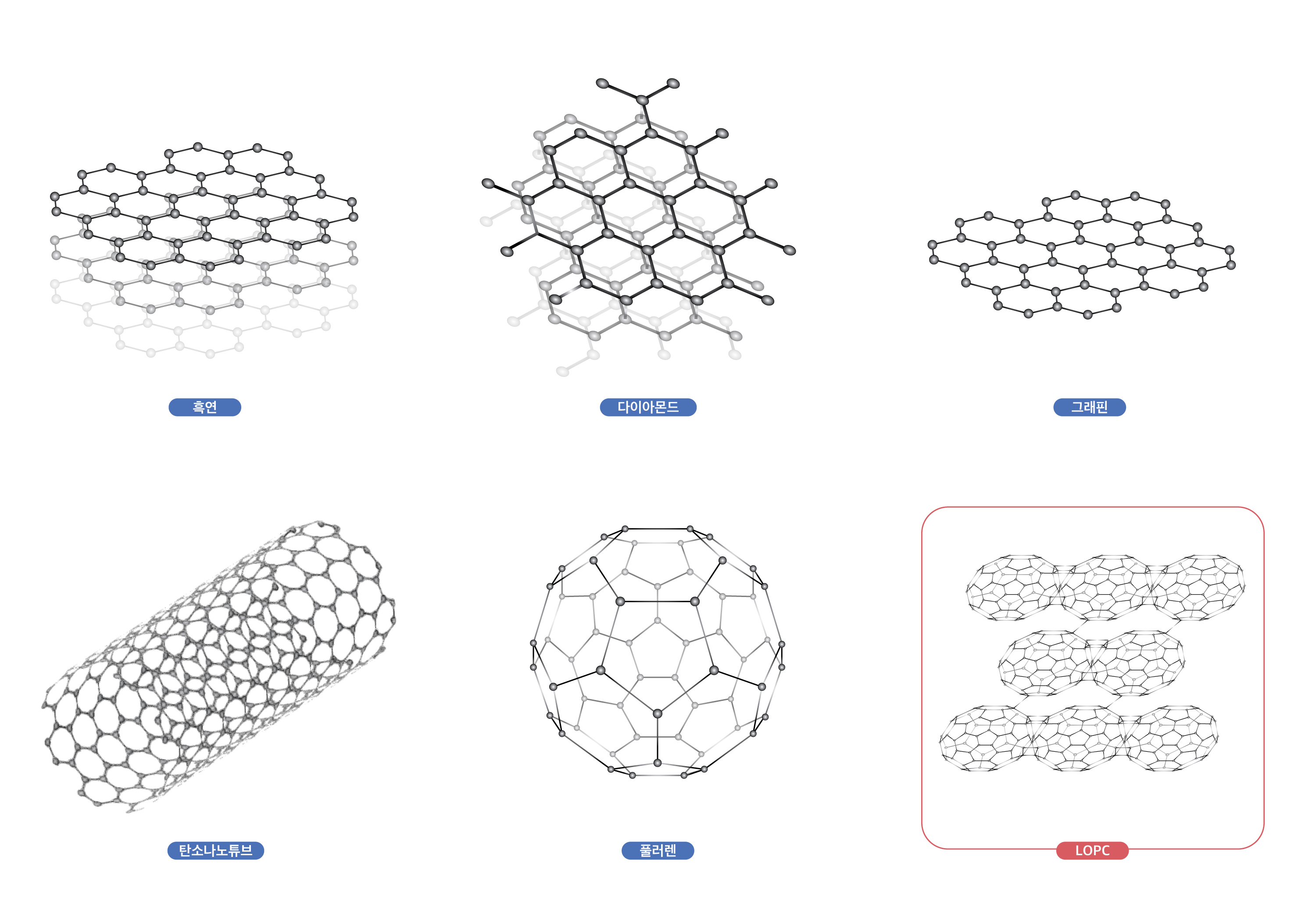 [그림 1] 다양한 탄소 소재들 