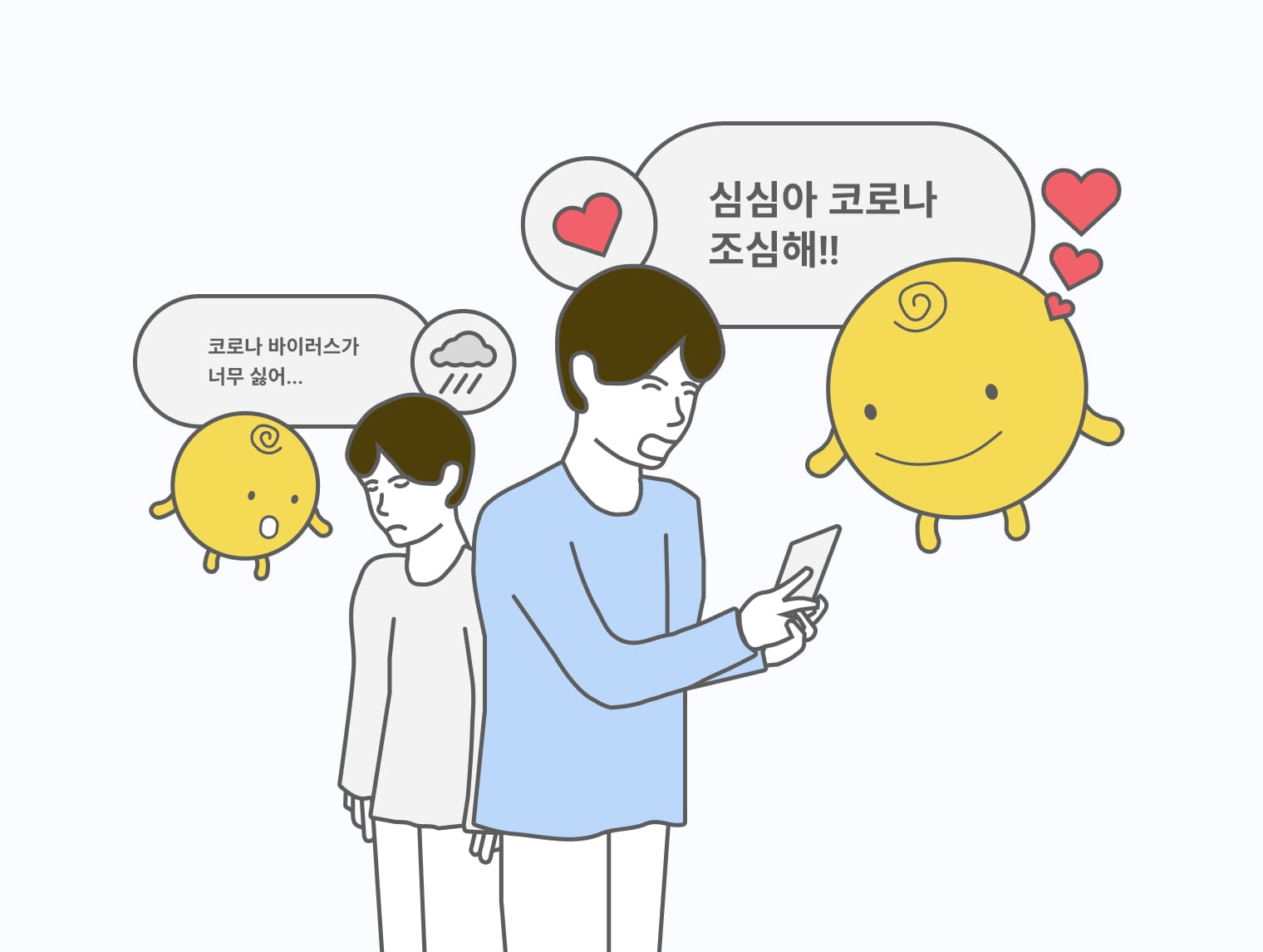 [그림2] 코로나19 관련 대화의 국가별 감성 차이