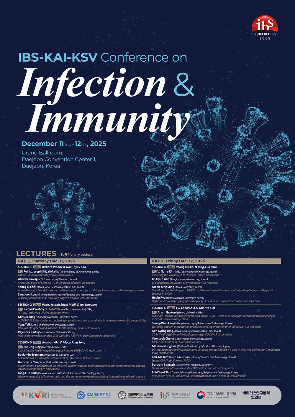 IBS-KAI-KSV Conference on Infection and Immunity 포스터