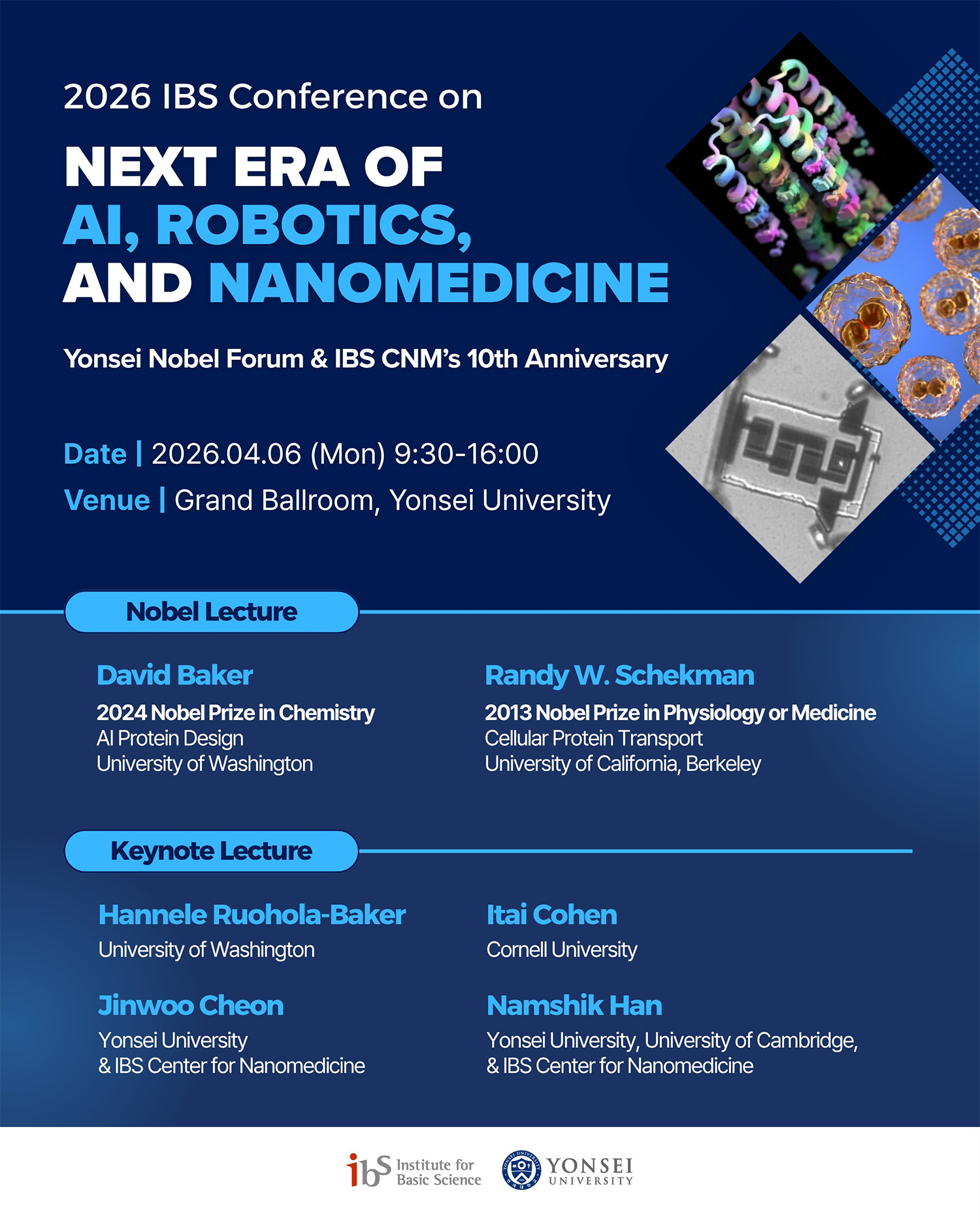 2026 IBS conference on next ear of AI, robotics, and nanomedicine 포스터