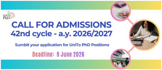 Call for admissions to UniTo Ph.D. Programs Cycle 42 -A.Y. 2025/26 Submit your application