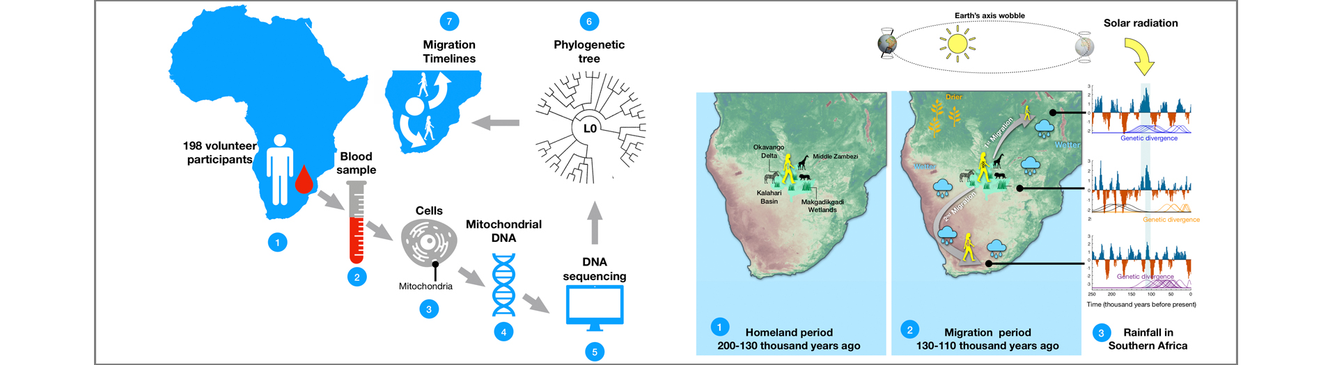 Climate shifts triggered modern humans’ first migrations out of their Southern African homeland