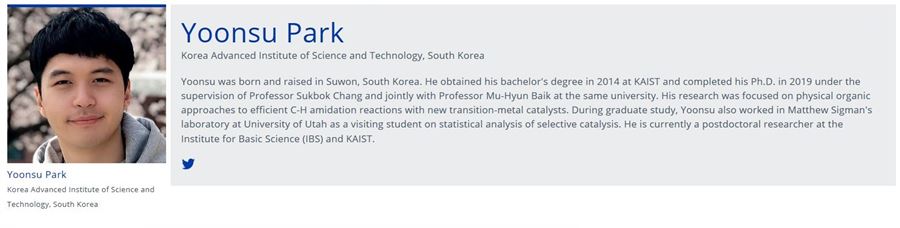 Dr. Park’s profile at the 2019 CAS Future Leaders webpage (Credit: CAS Future Leaders)