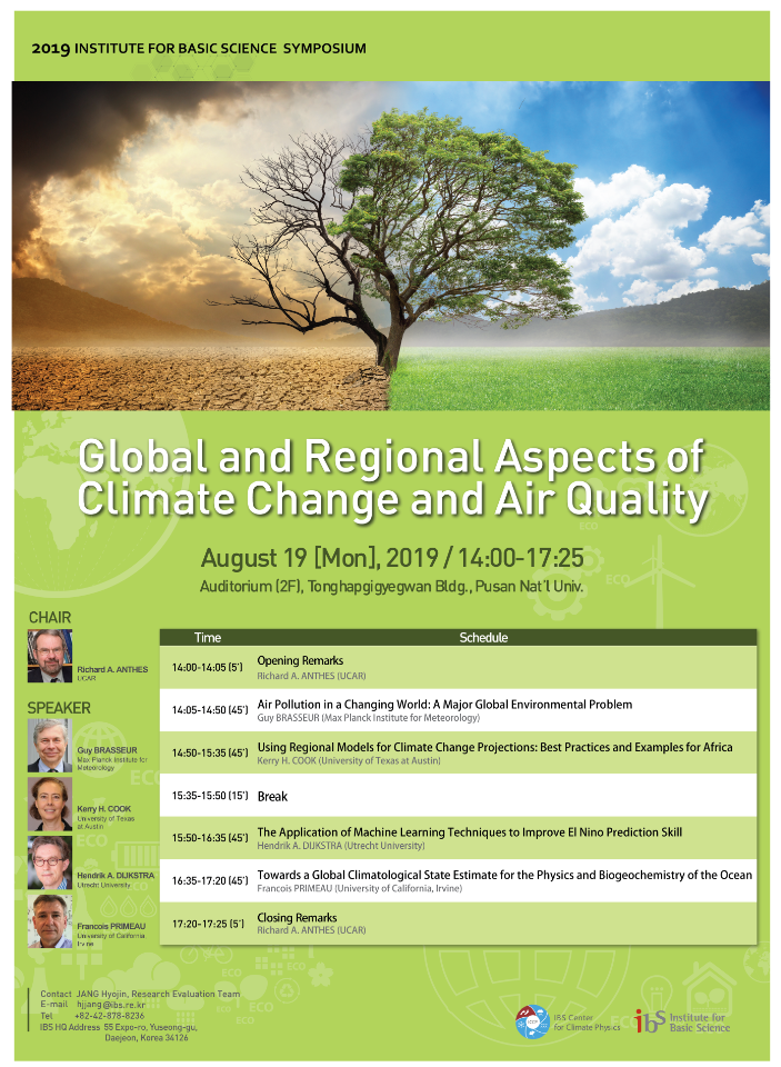 2019 IBS Symposium_Determining and Understanding Global and Regional Climate Change