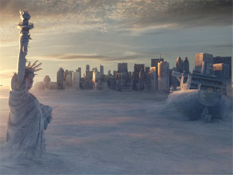 2004년 개봉한 SF재난영화 ‘투모로우’는 지구온난화로 인해 뉴욕시 전체가 얼음으로 뒤덮인 장면이 등장하기도 했다. <IMDb 제공>
