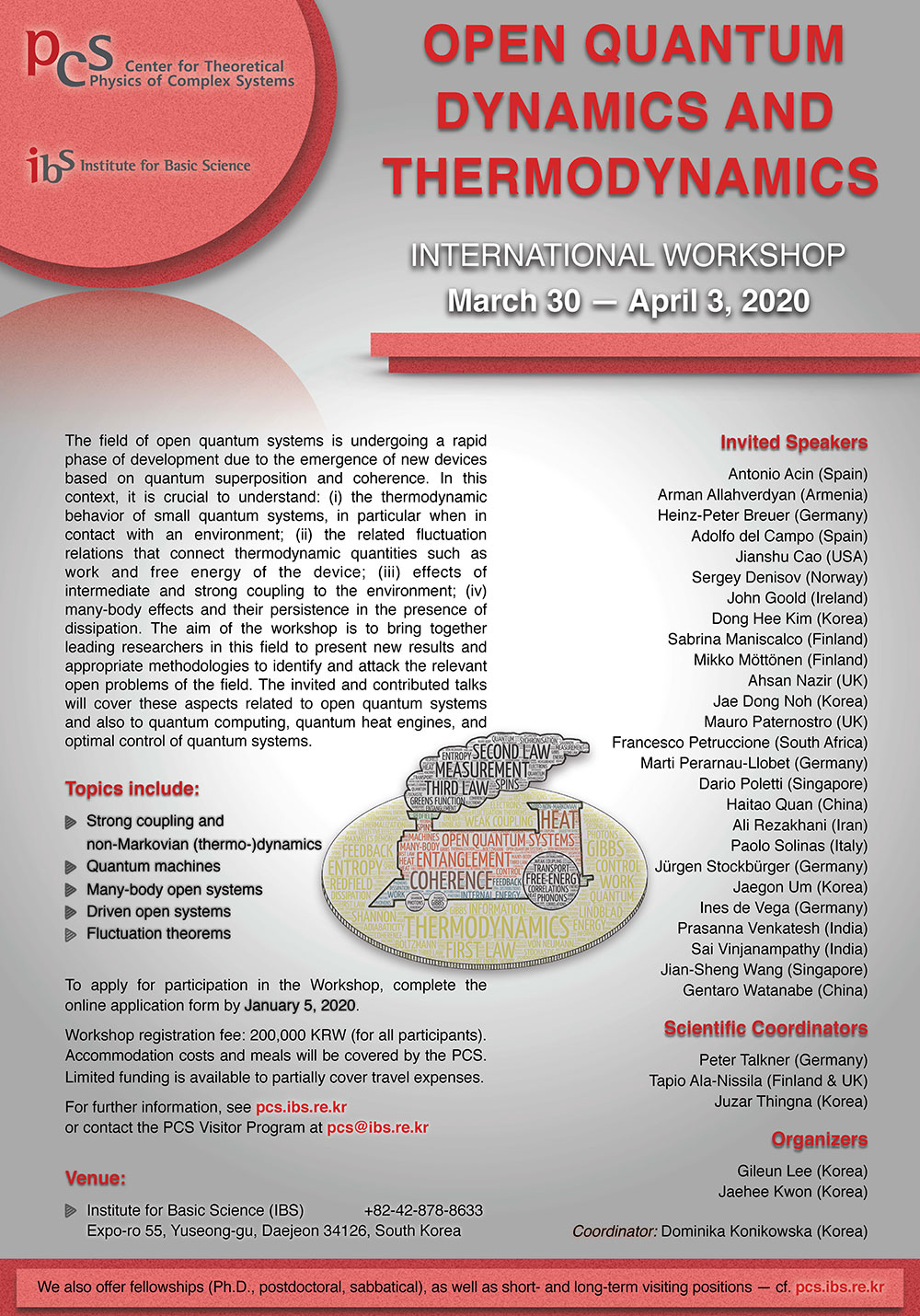 International Workshop Open Quantum Dynamics and Thermodynamics