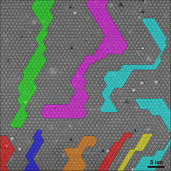 Atomic-scale Stained Glass