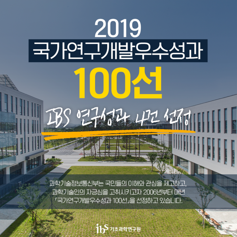 「2019 국가연구개발우수성과 100선」에 선정된 IBS 연구성과들