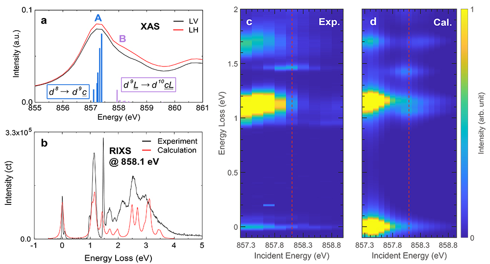 Figure 3-a. XAS and RIXS data of NiPS3