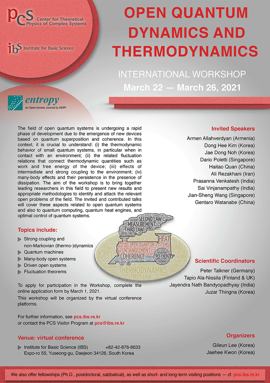 International Workshop Open Quantum Dynamics and Thermodynamics
