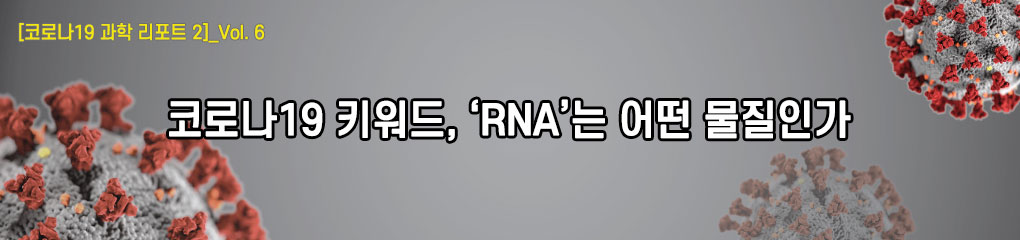 [코로나19 과학 리포트 2]_Vol.6 코로나19 키워드, ‘RNA’는 어떤 물질인가