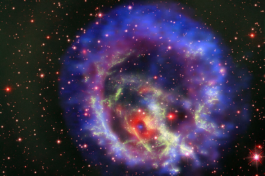 중성자별은 질량이 큰 별이 초신성 폭발을 일으킨 뒤 남는 천체로 중심부가 거의 중성자로 이루어져있다. 출처 NASA
